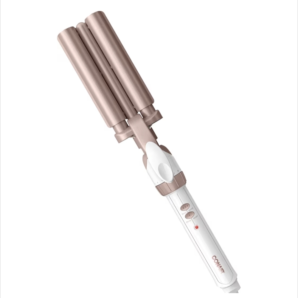 Conair Double Ceramic Triple Barrel Waver Beachy Mermaid Hair NEW Curling Iron